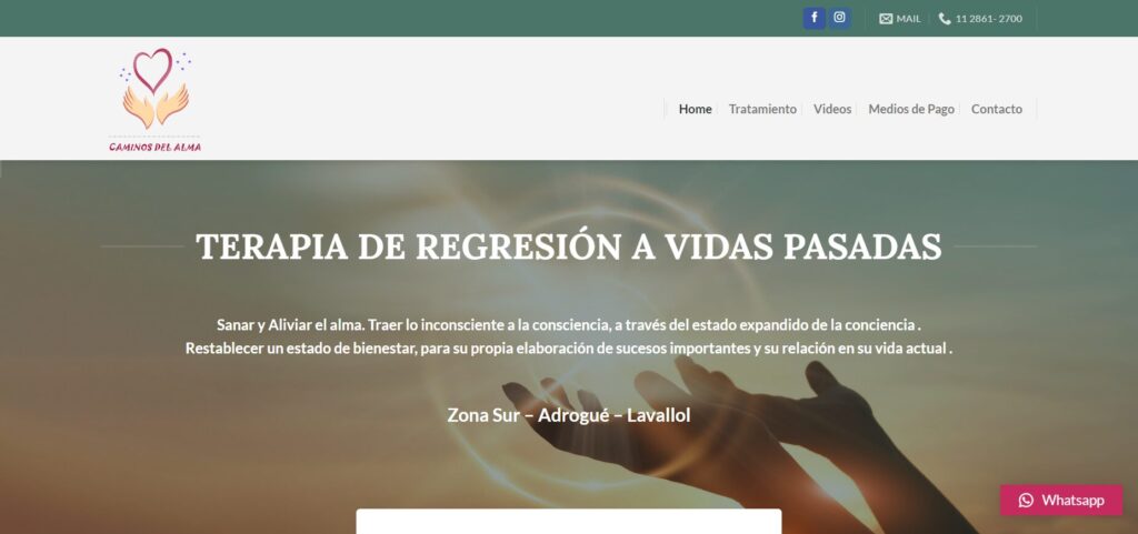 Paginas Web Zona Sur 010 Caminos Del Alma Terapia De Regresión A Vidas Pasadas Zona Sur Lavall Caminosdelalma.com.ar