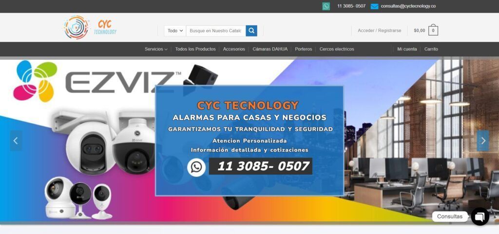 Paginas Web Zona Sur 018 Inicio Cyc Tecnology Cyctecnology.com.ar